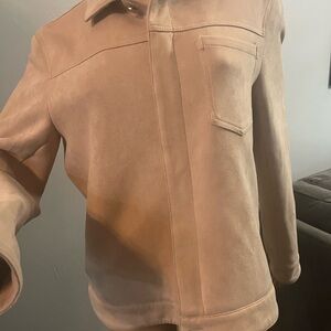 Forever 21 Men’s Tan Faux Suede Zip Jacket.  Size Small
